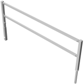 Access barriers | with triangular lock | swing-back | with top and quarter-bent bar | hot-dip galvanized | total width: 3000 mm